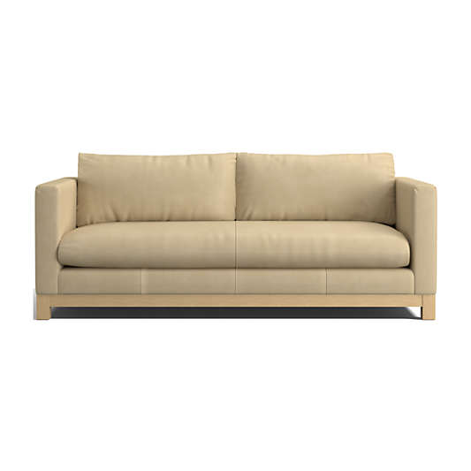 Pacific Wood Leather Bench Sofa