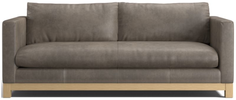 Pacific Wood Leather Bench Sofa - image 0 of 8