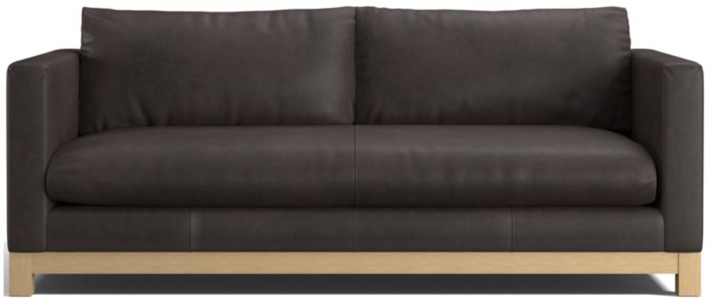 Pacific Wood Leather Bench Sofa - image 0 of 8