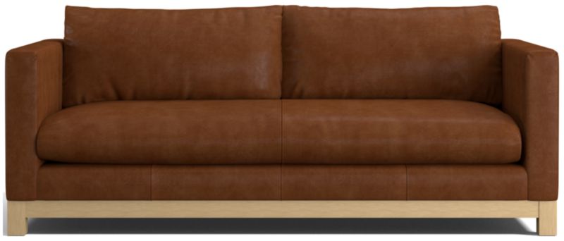 Pacific Wood Leather Bench Sofa - image 0 of 8