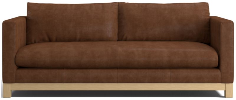 Pacific Wood Leather Bench Sofa - image 0 of 8