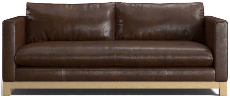 Pacific Wood Leather Bench Sofa - image 0 of 8