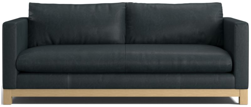 Pacific Wood Leather Bench Sofa - image 0 of 8