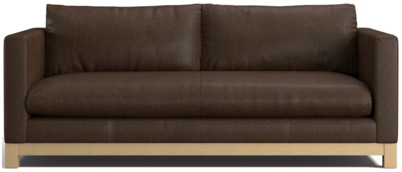 Pacific Wood Leather Bench Sofa - image 0 of 8