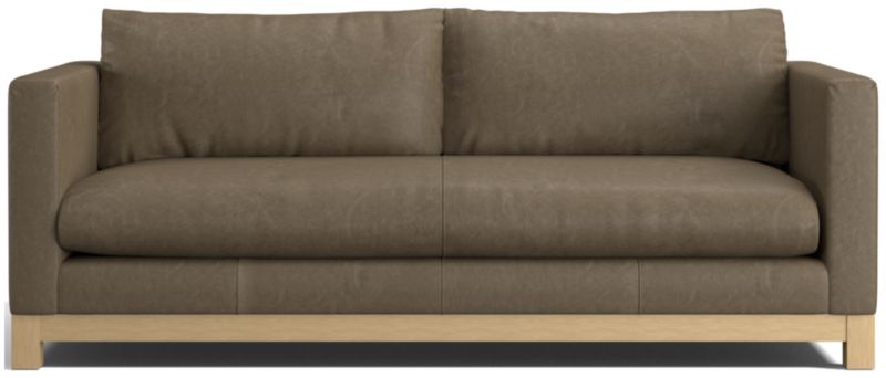 Pacific Wood Leather Bench Sofa - image 0 of 8