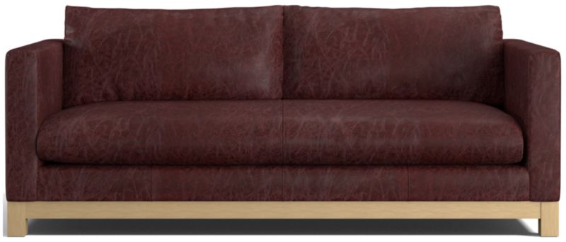 Pacific Wood Leather Bench Sofa - image 0 of 8