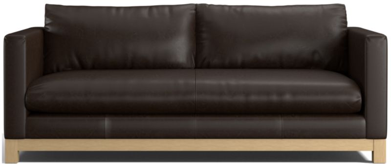 Pacific Wood Leather Bench Sofa - image 0 of 8