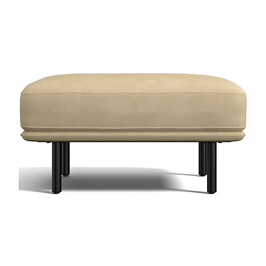 Wells Leather Ottoman
