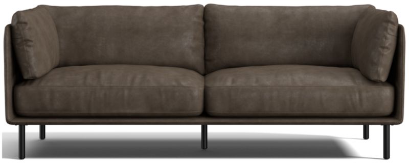 Wells 84" Leather Sofa - image 0 of 10