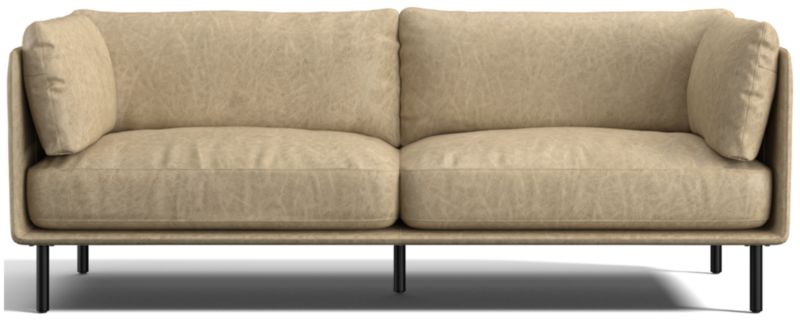 Wells 84" Leather Sofa - image 0 of 10