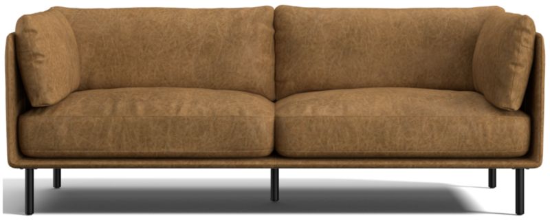 Wells 84" Leather Sofa - image 0 of 10