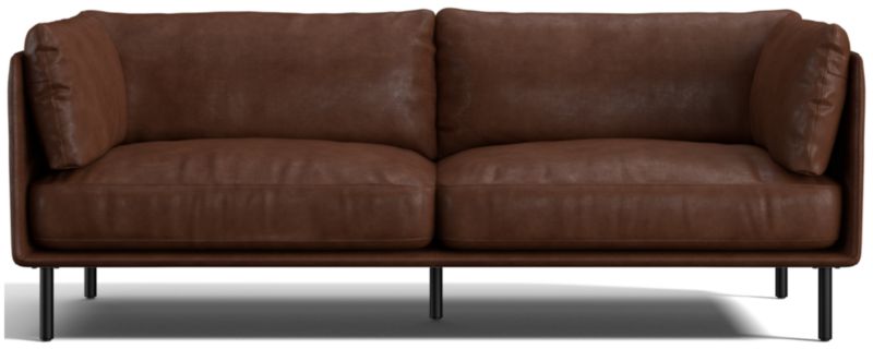 Wells 84" Leather Sofa - image 0 of 10