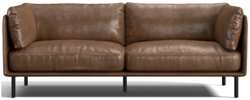 Wells 84" Leather Sofa - image 0 of 10