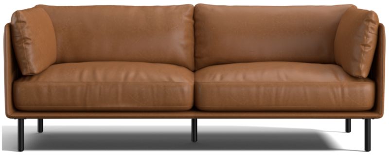 Wells 84" Leather Sofa - image 0 of 11