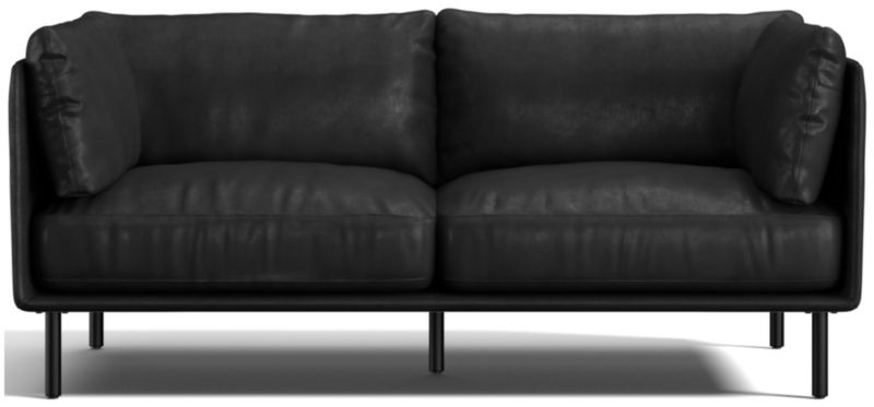 Wells Leather Apartment Sofa - image 0 of 10