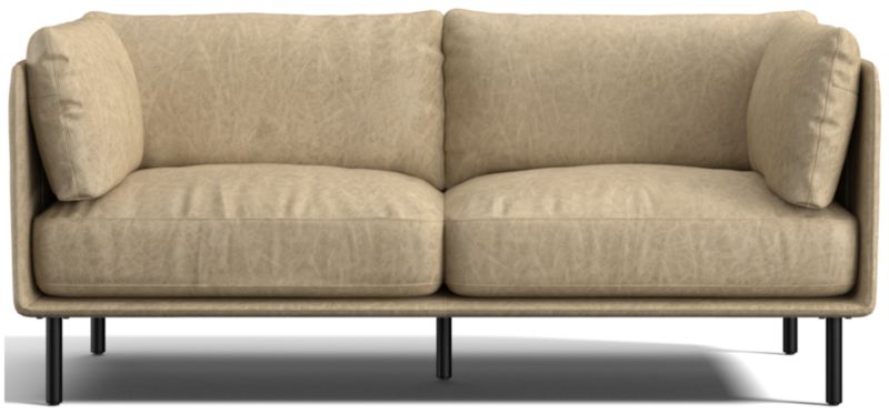 Wells Leather Apartment Sofa - image 0 of 10