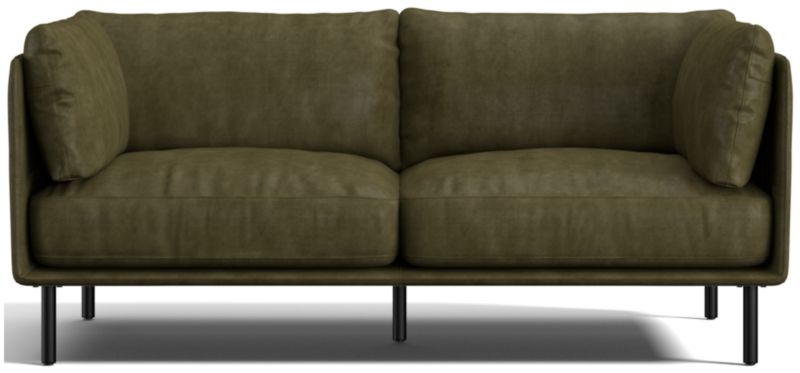 Wells Leather Apartment Sofa - image 0 of 10