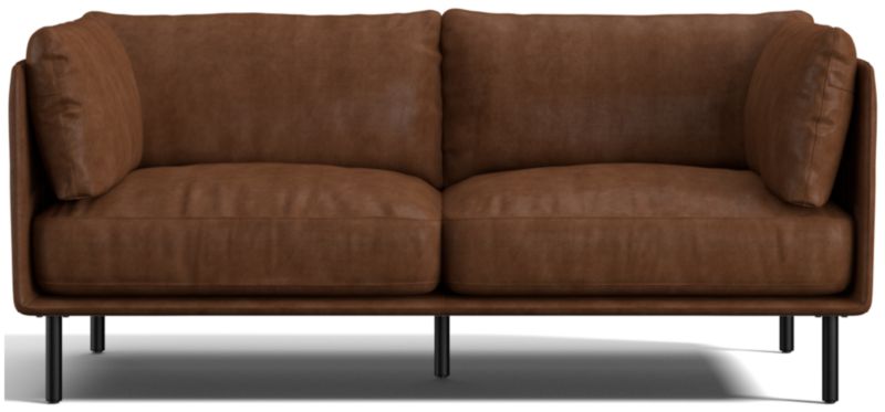 Wells Leather Apartment Sofa - image 0 of 10