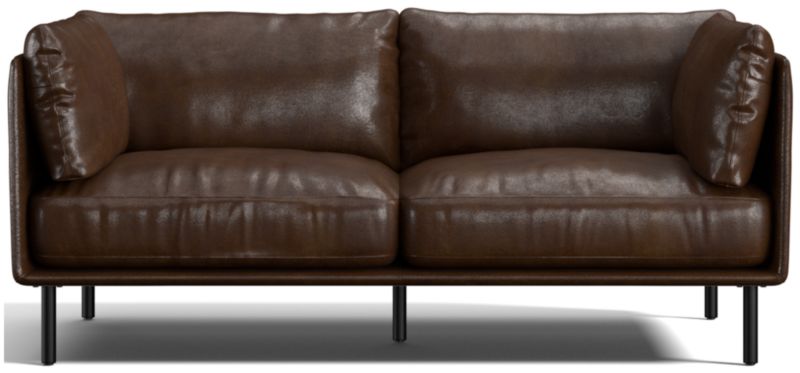 Wells Leather Apartment Sofa - image 0 of 10