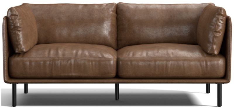 Wells Leather Apartment Sofa - image 0 of 10