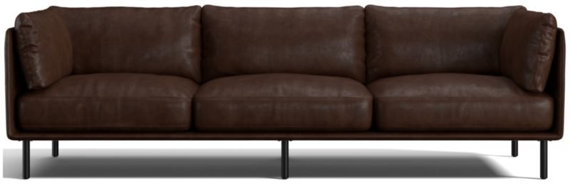 Wells Leather Grande Sofa - image 0 of 11