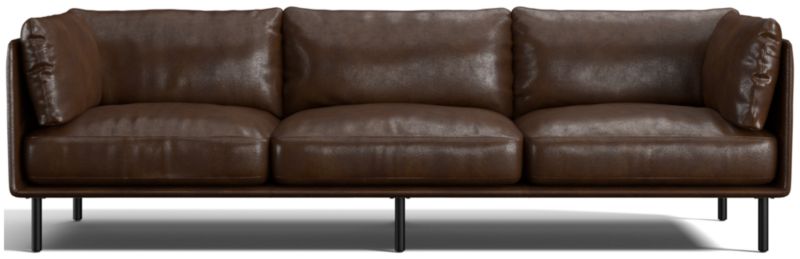 Wells Leather Grande Sofa - image 0 of 11