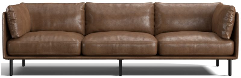 Wells Leather Grande Sofa - image 0 of 11