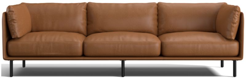 Wells Leather Grande Sofa - image 0 of 12