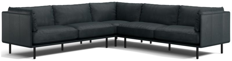 Wells Leather 3-Piece L-Shaped Sectional Sofa - image 0 of 10