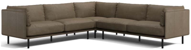 Wells Leather 3-Piece L-Shaped Sectional Sofa - image 0 of 10