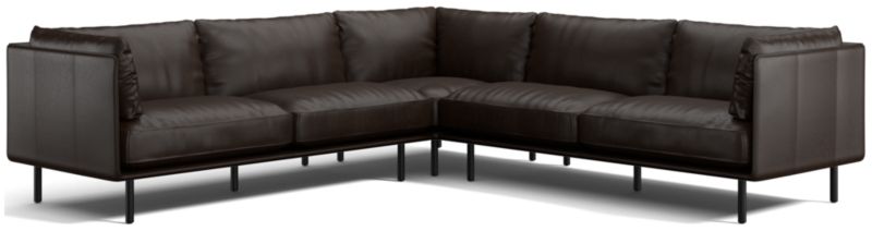 Wells Leather 3-Piece L-Shaped Sectional Sofa - image 0 of 11