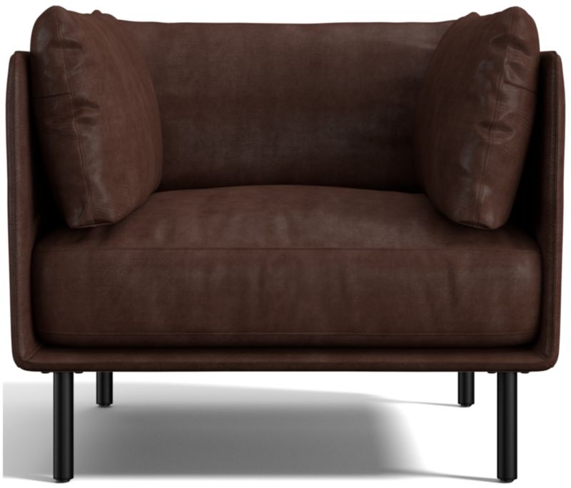 Wells Leather Accent Chair - image 0 of 8