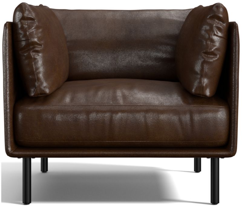 Wells Leather Accent Chair - image 0 of 8