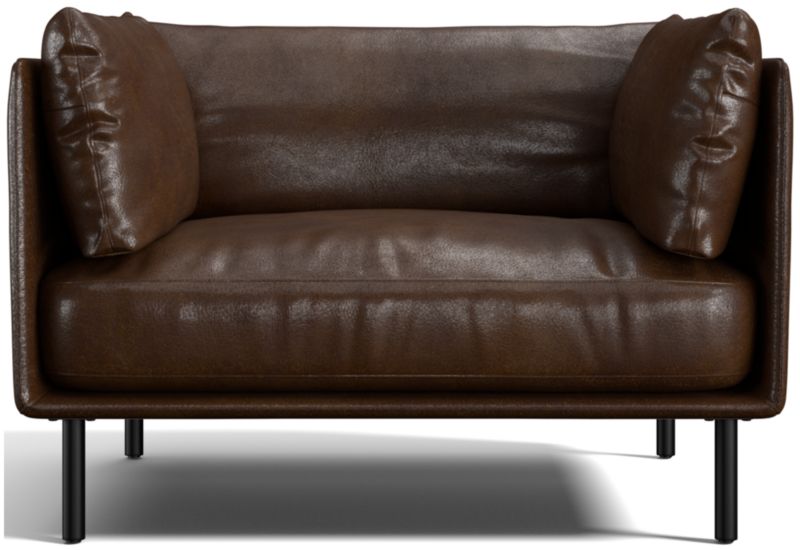 Wells Leather Accent Chair and a Half - image 0 of 8