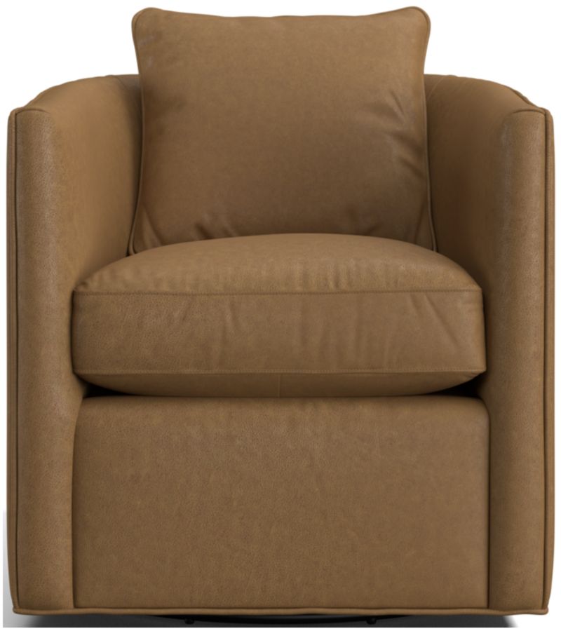 Drew Small Leather Swivel Chair