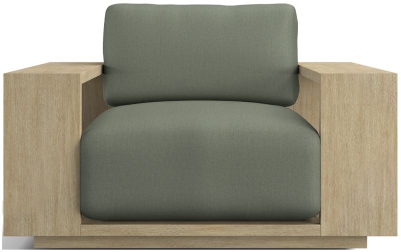 Viewing product image Mallorca Wood Outdoor Swivel Lounge Chair with Ivory Cushions - image 1 of 11