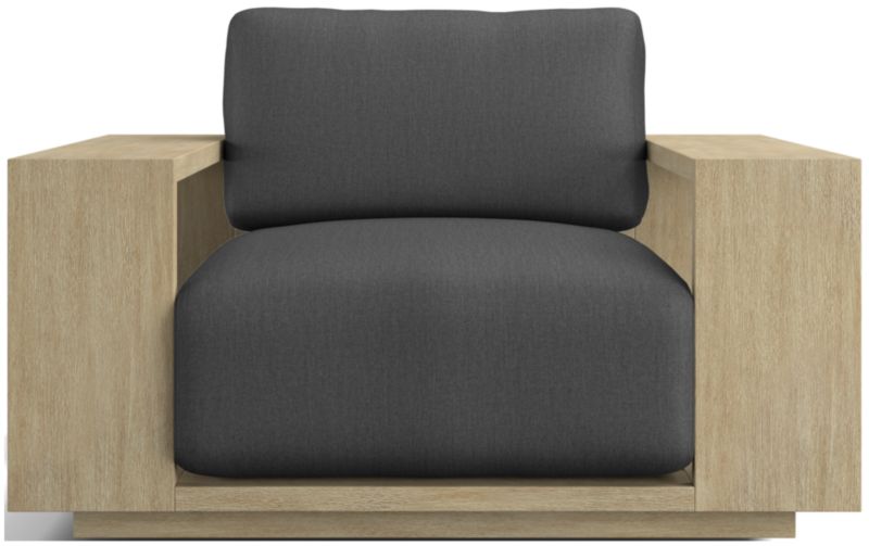Viewing product image Mallorca Wood Outdoor Swivel Lounge Chair with Ivory Cushions - image 1 of 11