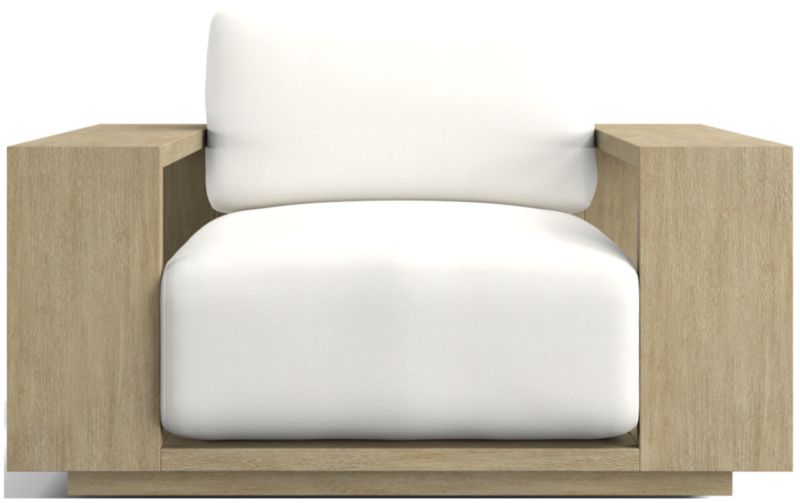 Viewing product image Mallorca Wood Outdoor Swivel Lounge Chair with Ivory Cushions - image 1 of 11