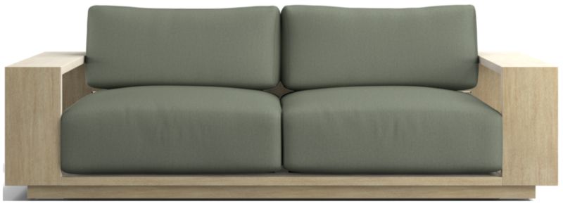 Mallorca Wood Outdoor Lounge Chair with Taupe Cushion