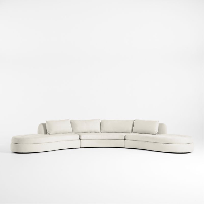 Sinuous 3Piece Chaise Sectional Sofa by Athena Calderone Crate