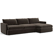 Belmar Single L-Shaped Loveseat Dining Banquette with Performance Fabric
