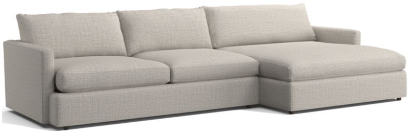 Lounge Deep 2 Piece Right Arm Extra Wide Chaise Sectional Sofa