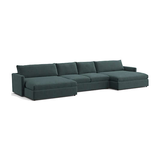 Lounge Deep 3-Piece Extra Wide Chaise Sectional Sofa