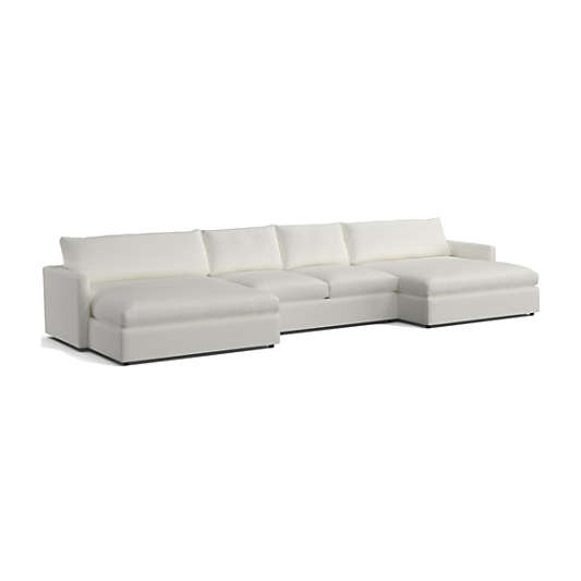 Lounge Deep 3-Piece Extra Wide Chaise Sectional Sofa