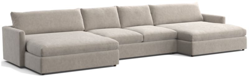 Lounge Deep 3-Piece Double Chaise Sectional