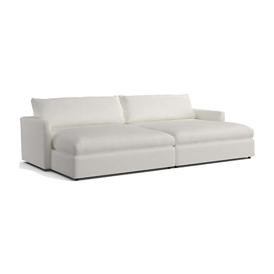 Lounge Deep 2-Piece Extra Wide Chaise Sectional Sofa