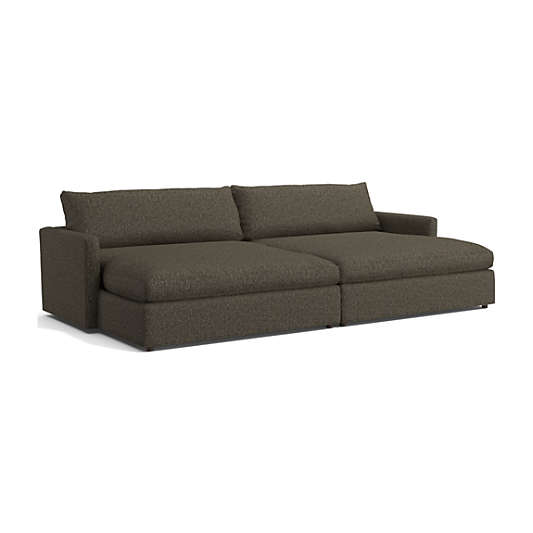 Lounge Deep 2-Piece Extra Wide Chaise Sectional Sofa