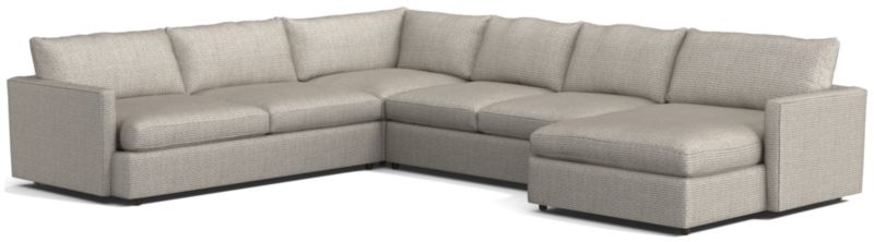 Lounge Deep 4Piece Sectional Sofa + Reviews Crate & Barrel