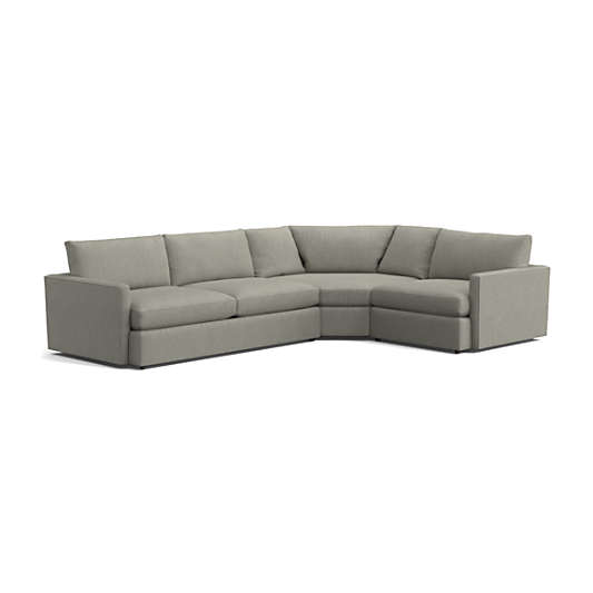 Lounge Deep 3-Piece Wedge Sectional Sofa