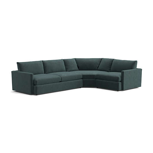 Lounge Deep 3-Piece Wedge Sectional Sofa